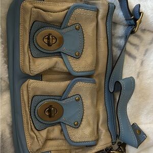 Coach Y2K 65th Anniversary blue and beige bag